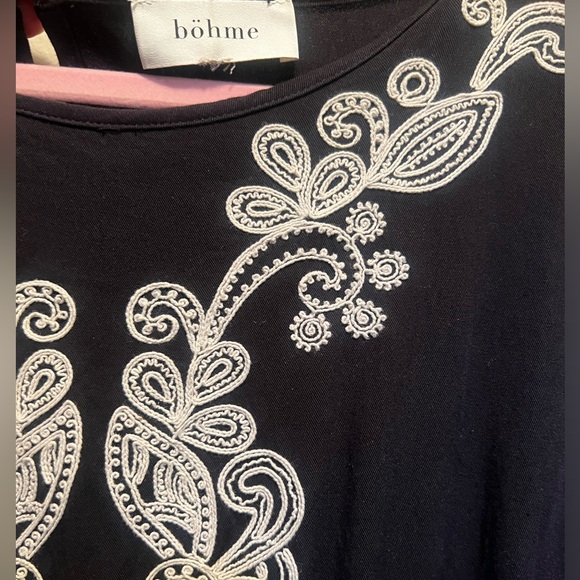 Bohme Cassandra Embroidered Midi Dress Balloon Sleeve - Picture 5 of 6